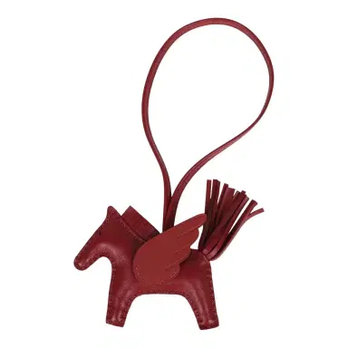 HERMÈS Hermes Pegase Rodeo Bag Charm PM Rouge Grenat Milo Lambskin | Thumbnail 1 HERMÈS Hermes Pegase Rodeo Bag Charm PM Rouge Grenat Milo Lambskin | Thumbnail 1