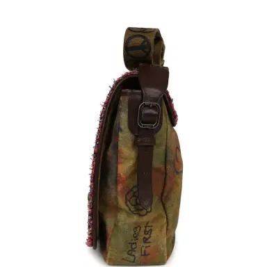 Chanel Pre-owned Chanel Small "On The Pavements" Messenger Bag Dark Khaki, Multicolor Graffiti Canvas Antique Silver Hardware | Thumbnail 3 Chanel Pre-owned Chanel Small "On The Pavements" Messenger Bag Dark Khaki, Multicolor Graffiti Canvas Antique Silver Hardware | Thumbnail 3