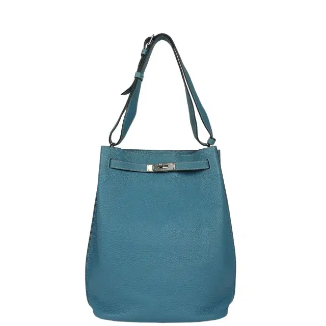 HERMÈS Pre-owned Hermes So Kelly 26 Blue Jean Clemence Palladium Hardware