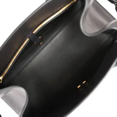 The Row The Row Margaux Shoulder 12 Black Saddle Gold Hardware | Thumbnail 11