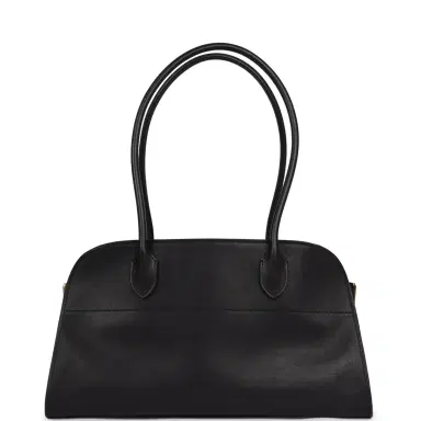 The Row The Row Margaux Shoulder 12 Black Saddle Gold Hardware | Thumbnail 4