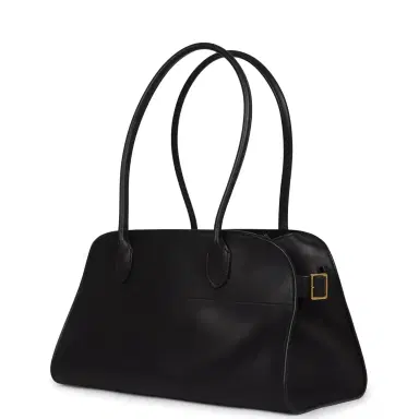The Row The Row Margaux Shoulder 12 Black Saddle Gold Hardware | Thumbnail 5