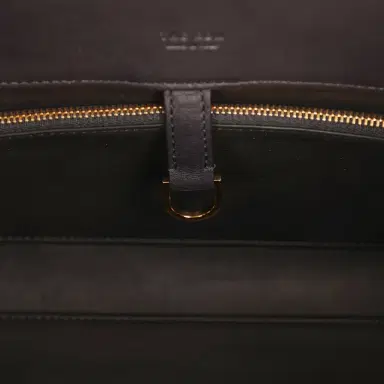The Row The Row Margaux Shoulder 12 Black Saddle Gold Hardware | Thumbnail 9