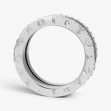 BVLGARI Bulgari B.Zero1 18K White Gold Diamond Four Band Ring Sz. 6.75 by The Solist | Thumbnail 2