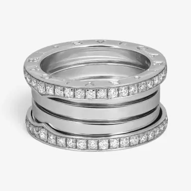 BVLGARI Bulgari B.Zero1 18K White Gold Diamond Four Band Ring Sz. 6.75 by The Solist | Thumbnail 3