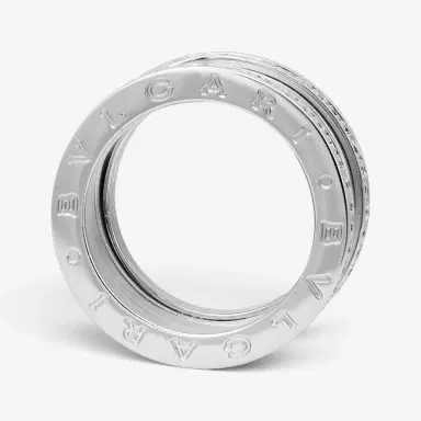 BVLGARI Bulgari B.Zero1 18K White Gold Diamond Four Band Ring Sz. 7 by The Solist | Thumbnail 2