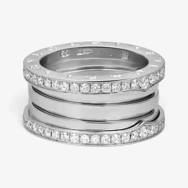 BVLGARI Bulgari B.Zero1 18K White Gold Diamond Four Band Ring Sz. 7 by The Solist | Thumbnail 3
