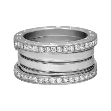 BVLGARI Bulgari B.Zero1 18K White Gold Diamond Four Band Ring Sz. 7 by The Solist | Thumbnail 1