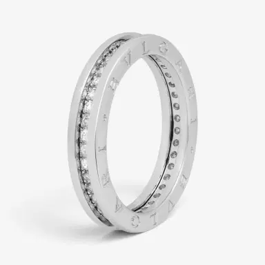 BVLGARI Bulgari B.Zero1 18K White Gold Diamond One Band Ring Sz. 11.25 by The Solist | Thumbnail 2 BVLGARI Bulgari B.Zero1 18K White Gold Diamond One Band Ring Sz. 11.25 by The Solist | Thumbnail 2