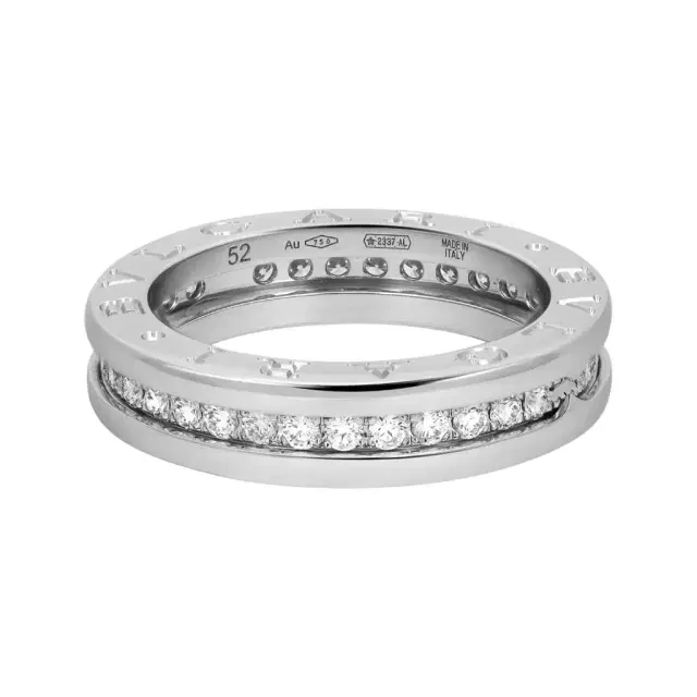 BVLGARI Bulgari B.Zero1 18K White Gold Diamond One Band Ring Sz. 6 by The Solist