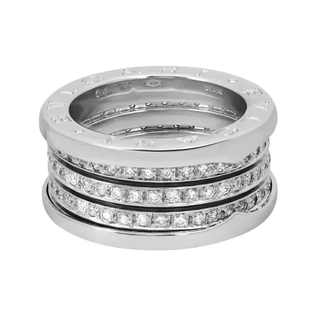 BVLGARI Bulgari B.Zero1 18K White Gold Four Band Ring Sz. 6.5 by The Solist