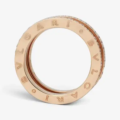 BVLGARI Bulgari B.Zero1 Diamond 18K Rose Gold Diamond Four Band Ring Sz. 8 by The Solist | Thumbnail 2