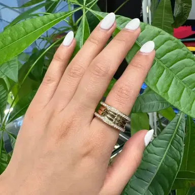 BVLGARI Bulgari B.Zero1 Diamond 18K Rose Gold Diamond Four Band Ring Sz. 8 by The Solist | Thumbnail 4