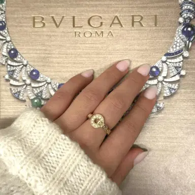 BVLGARI Bulgari Bulgari 18K Rose Gold Diamond Ring Sz. 6.5 by The Solist | Thumbnail 5 BVLGARI Bulgari Bulgari 18K Rose Gold Diamond Ring Sz. 6.5 by The Solist | Thumbnail 5