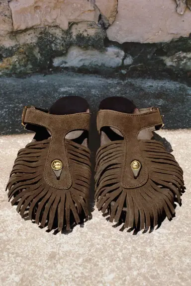 BIRKENSTOCK X ETRO Gizeh Fringe Clog | Thumbnail 3
