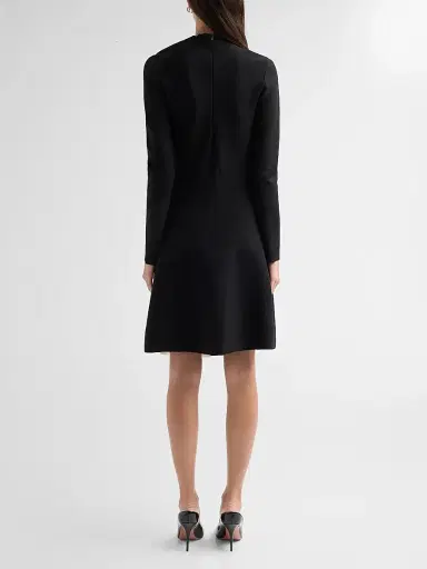 Lela Rose Women's Floral Velvet Jacquard Knit Dress | Thumbnail 3 Lela Rose Women's Floral Velvet Jacquard Knit Dress | Thumbnail 3