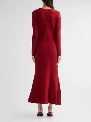 Lela Rose Women's Velvet Jacquard Knit Trumpet Maxi-Dress | Thumbnail 3 Lela Rose Women's Velvet Jacquard Knit Trumpet Maxi-Dress | Thumbnail 3