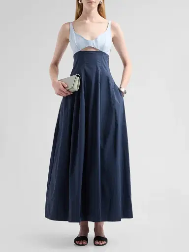 Simkhai Women's Maddy Cotton-Blend Cut-Out Midi Dress | Thumbnail 2 Simkhai Women's Maddy Cotton-Blend Cut-Out Midi Dress | Thumbnail 2