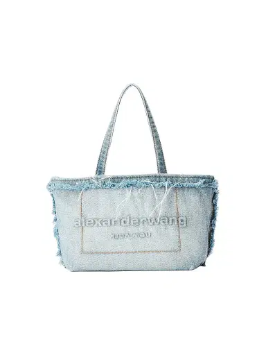 Alexander Wang Women's Punch Small Denim Tote Bag | Thumbnail 1 Alexander Wang Women's Punch Small Denim Tote Bag | Thumbnail 1