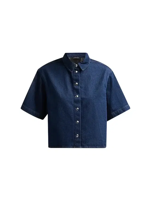 Anine Bing Women's Lincoln Denim Crop Shirt