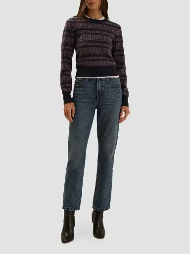 Favorite Daughter Women's Henry Plaid Knit Crewneck Sweater | Thumbnail 2