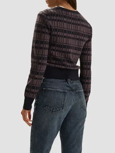 Favorite Daughter Women's Henry Plaid Knit Crewneck Sweater | Thumbnail 3