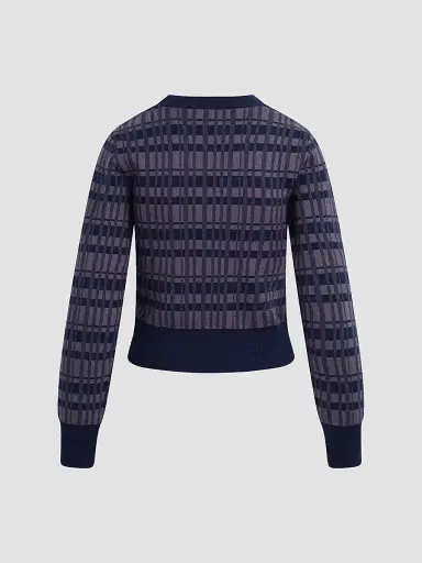 Favorite Daughter Women's Henry Plaid Knit Crewneck Sweater | Thumbnail 6
