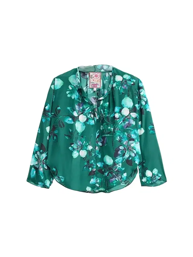 Women's Forti Floral Silk Ruffle Blouse
