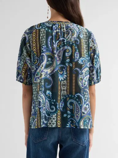 Johnny Was Women's Margot Cotton-Silk Tassel Top | Thumbnail 3