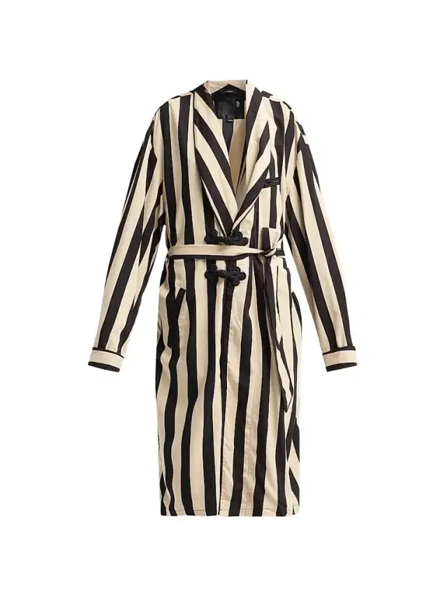 R13 Women's Striped Oversized Robe