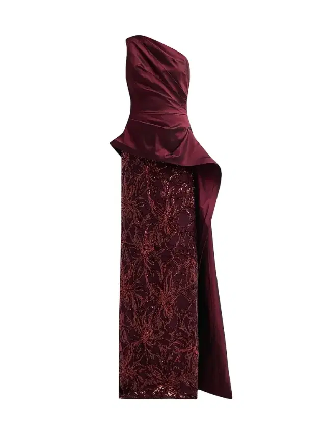 Teri Jon by Rickie Freeman Women's Taffeta Sequined Sculpted Gown
