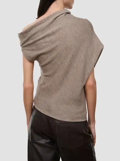 Staud Women's Mabel Merino Wool Asymmetric Sweater | Thumbnail 3