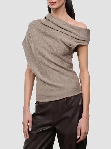 Staud Women's Mabel Merino Wool Asymmetric Sweater | Thumbnail 4