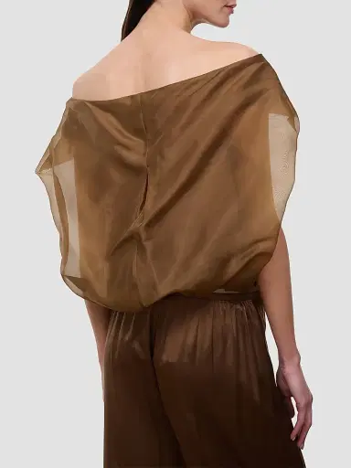 Staud Women's Larissa Silk Off-the-Shoulder Top | Thumbnail 3