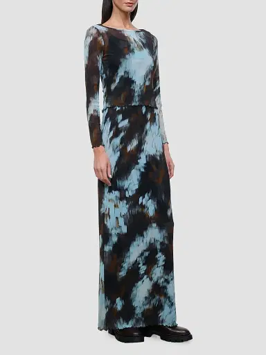 Staud Women's Zella Abstract Maxi Dress | Thumbnail 4