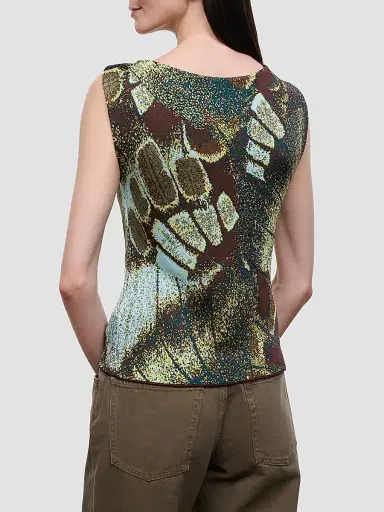 Staud Women's Veronica Butterfly Jacquard-Knit Top | Thumbnail 3