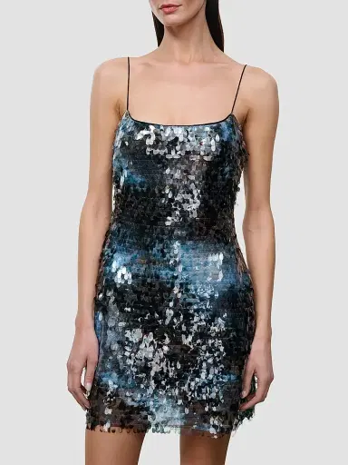 Staud Women's Sur Sequin Square-Neck Mini Dress | Thumbnail 3