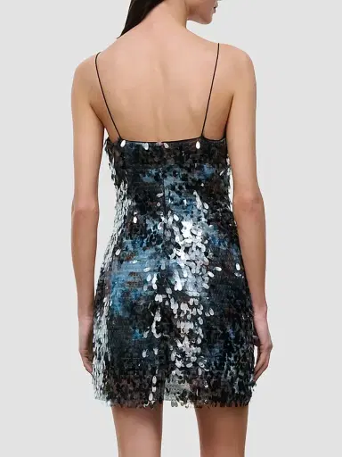 Staud Women's Sur Sequin Square-Neck Mini Dress | Thumbnail 4