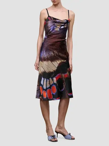 Staud Women's Evangeline Printed Stretch-Silk Midi Dress | Thumbnail 2