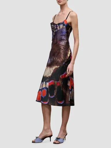 Staud Women's Evangeline Printed Stretch-Silk Midi Dress | Thumbnail 4