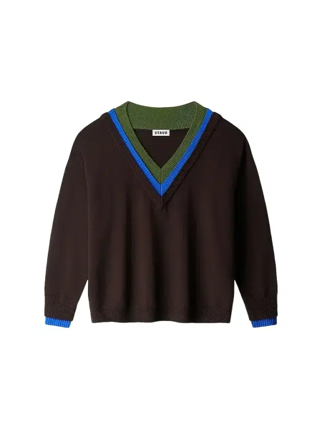 Staud Women's Norman Merino-Wool V-Neck Sweater