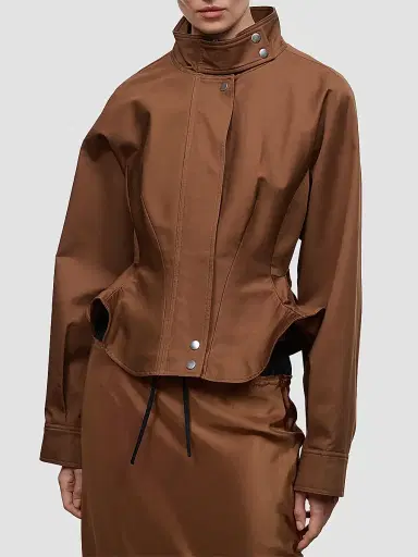 Staud Women's Archie Cotton Peplum Jacket | Thumbnail 2