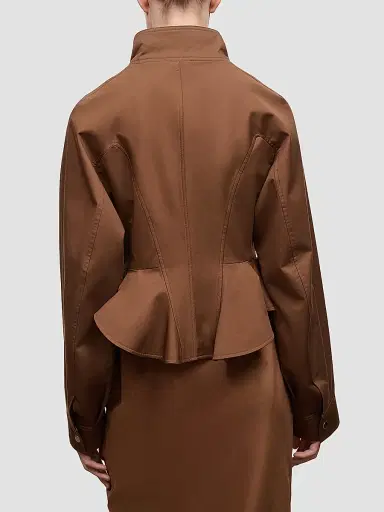Staud Women's Archie Cotton Peplum Jacket | Thumbnail 3