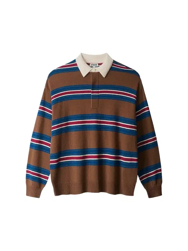 Staud Women's Michael Striped Cashmere Polo Sweater