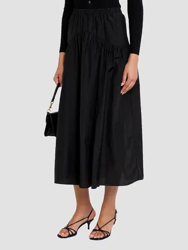 Theory Women's Yoke Cotton-Blend Midi Skirt | Thumbnail 4 Theory Women's Yoke Cotton-Blend Midi Skirt | Thumbnail 4