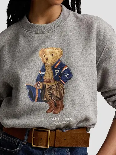 Polo Ralph Lauren Women's Polo Bear Cotton-Blend Fleece Sweatshirt | Thumbnail 5