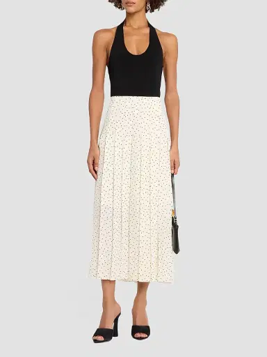 Theory Women's Polka Dot Pleated Midi Skirt | Thumbnail 2 Theory Women's Polka Dot Pleated Midi Skirt | Thumbnail 2