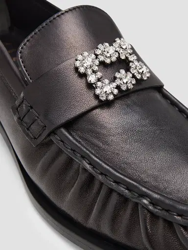 Roger Vivier Women's Embellished Buckle 25MM Leather Loafers | Thumbnail 3 Roger Vivier Women's Embellished Buckle 25MM Leather Loafers | Thumbnail 3