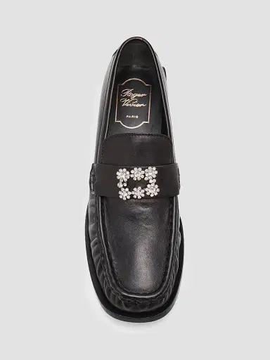 Roger Vivier Women's Embellished Buckle 25MM Leather Loafers | Thumbnail 4 Roger Vivier Women's Embellished Buckle 25MM Leather Loafers | Thumbnail 4