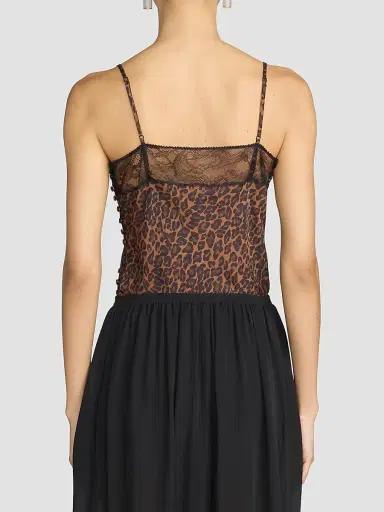 Frame Women's Delphine Leopard-Print Lace-Trim Silk Camisole | Thumbnail 2 Frame Women's Delphine Leopard-Print Lace-Trim Silk Camisole | Thumbnail 2